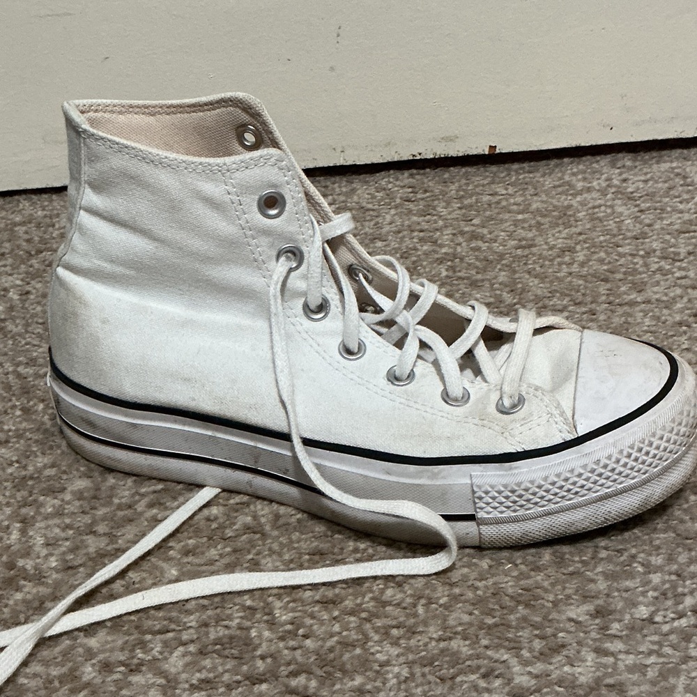 Converse White High-Top Sneakers